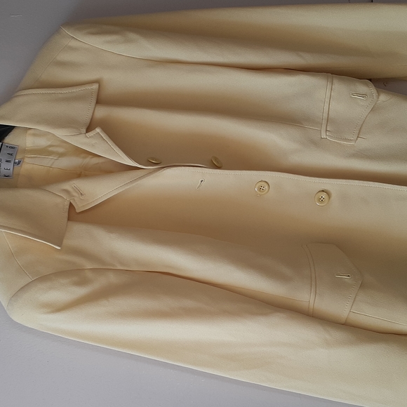 "Ann Tjian" for KENAR Pastel Yellow Crop Blazer size 10 Jacket Cocktail career - Picture 6 of 13